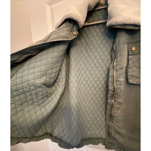 Young Fabulous & Broke barn chore jacket Small faux fur removable collar New - Picture 7 of 11